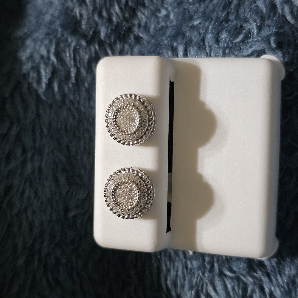 Silver Mandala Stud Earrings with Vintage Design